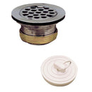 Ace 2-1/2 in. D Polished Chrome Stainless Steel Sink Strainer Silver