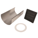 Deflect-O 11 in. L X 4 in. D Black/Silver Aluminum/Plastic Dryer Vent Kit