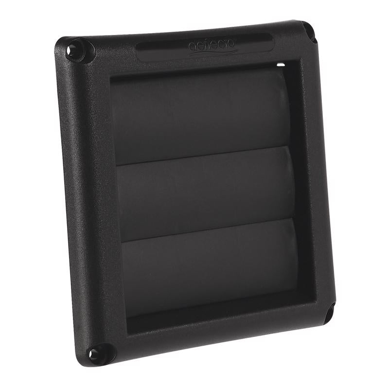 Deflect-O 1.5 in. L X 4 in. D Black Plastic Vent Dryer Hood