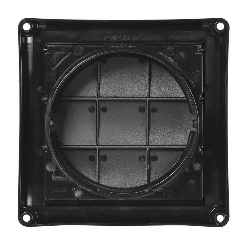 Deflect-O 1.5 in. L X 4 in. D Black Plastic Vent Dryer Hood