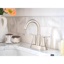 Moen Mikah Brushed Nickel Modern Centerset Bathroom Sink Faucet 4 in.