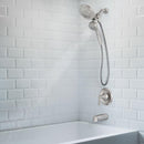 Moen Mikah 1-Handle Brushed Nickel Tub and Shower Faucet