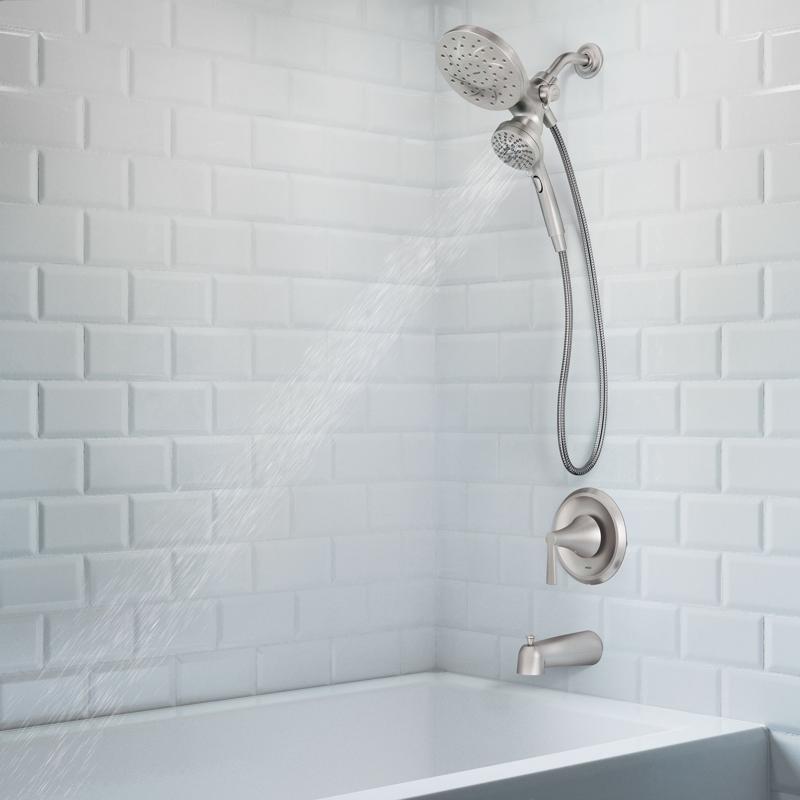 Moen Mikah 1-Handle Brushed Nickel Tub and Shower Faucet