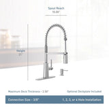 Moen Nori One Handle Stainless Steel Pull-Down Kitchen Faucet