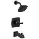 Delta Flynn 1-Handle Matte Black Tub and Shower Faucet