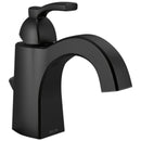 Delta Flynn Matte Black Contemporary Single-Hole Bathroom Sink Faucet 4 in.