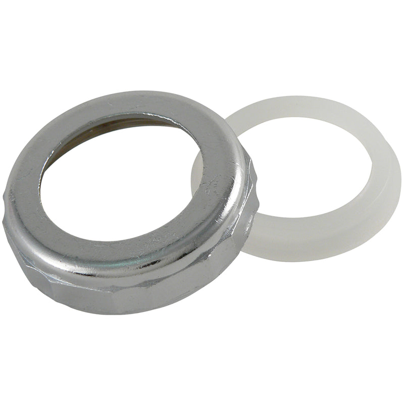 Ace 1-1/2 in. D Chrome Rubber Slip Joint Nut and Washer 1 pk