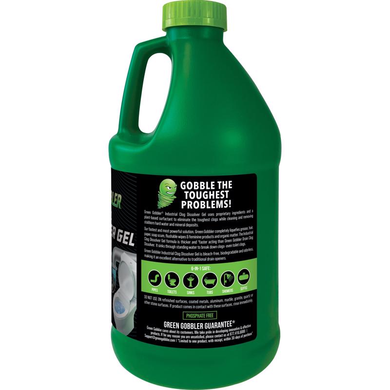 Green Gobbler Gel Hair & Grease Clog Remover 64 oz
