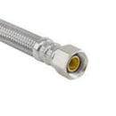 Brasscraft Plumbshop 3/8 in. Compression pc X 1/2 in. D FIP 36 in. Braided Stainless Steel Faucet Su