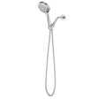 Oakbrook Collection Brushed Chrome ABS Plastic 6 settings Handheld Showerhead 1.8 gpm