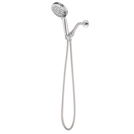 Oakbrook Collection Brushed Chrome ABS Plastic 6 settings Handheld Showerhead 1.8 gpm