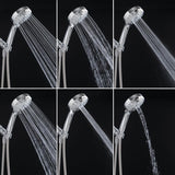 Oakbrook Collection Brushed Chrome ABS Plastic 6 settings Handheld Showerhead 1.8 gpm