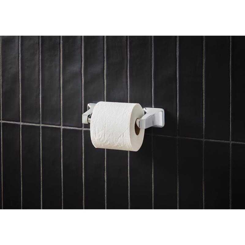 OakBrook Chrome Metallic Toilet Paper Holder