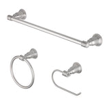 OakBrook Brushed Nickel Silver Zinc Bath Accessory Set