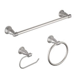 OakBrook Brushed Nickel Silver Zinc Bath Accessory Set