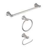 OakBrook Brushed Nickel Silver Zinc Bath Accessory Set