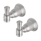 OakBrook Collection Brushed Nickel Silver Double Robe Hook