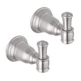 OakBrook Collection Brushed Nickel Silver Double Robe Hook