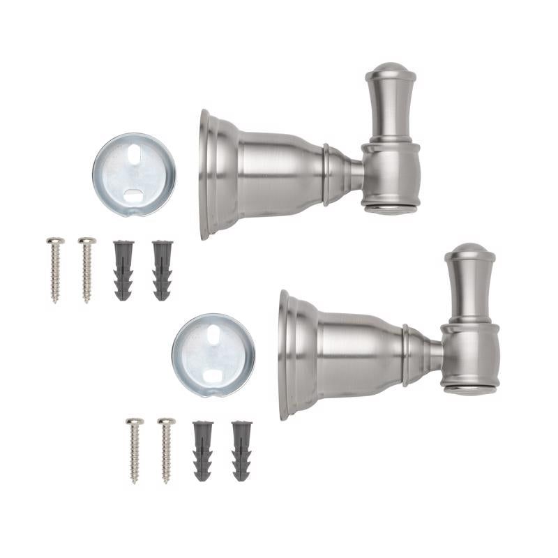 OakBrook Collection Brushed Nickel Silver Double Robe Hook