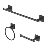 OakBrook Matte Black Black Zinc Bath Accessory Set