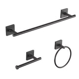 OakBrook Matte Black Black Zinc Bath Accessory Set