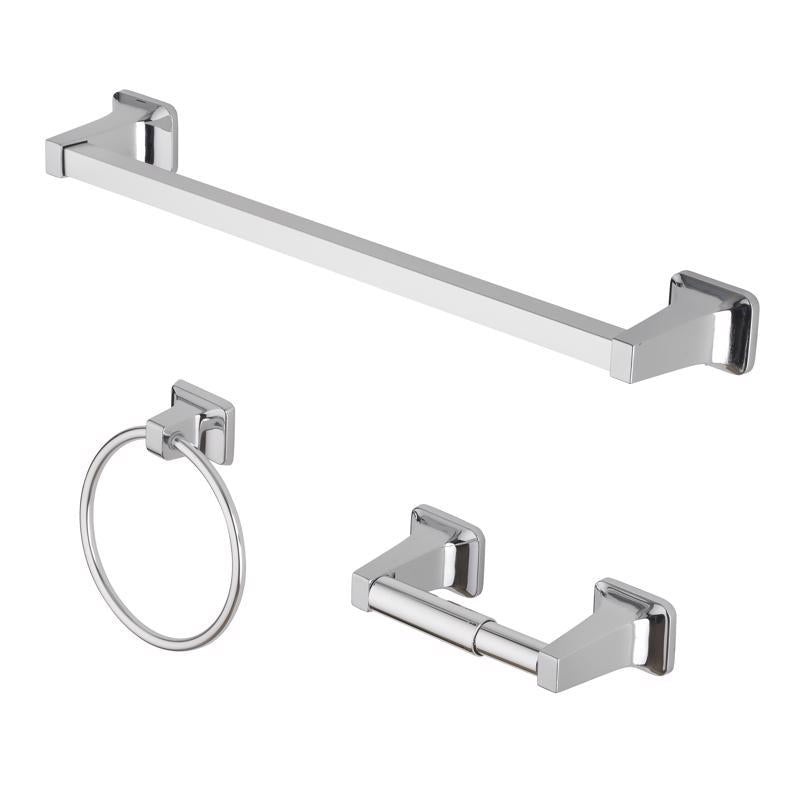 OakBrook Chrome Chrome Zinc Bath Accessory Set