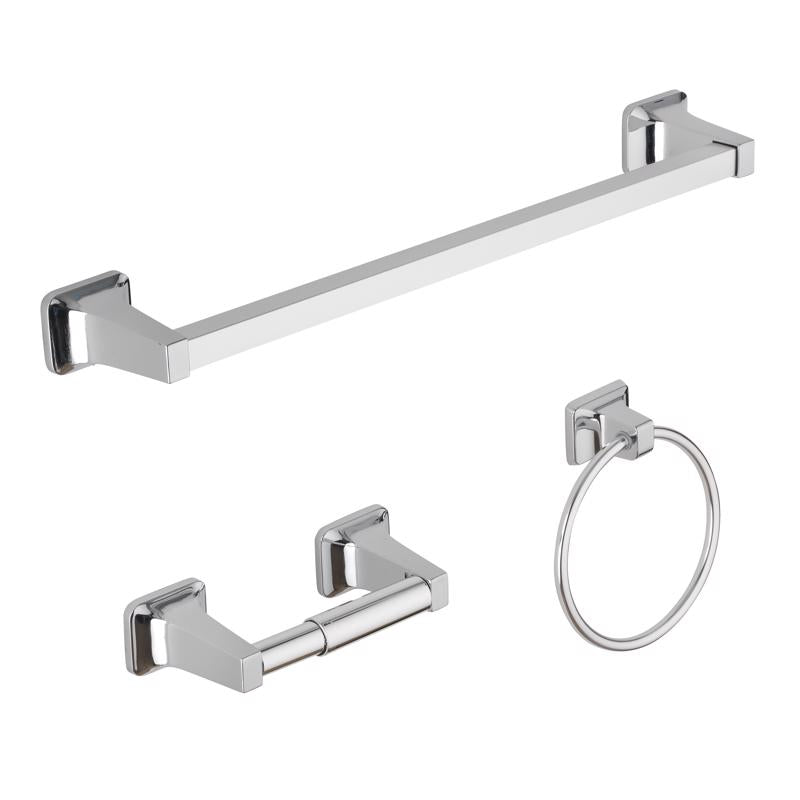 OakBrook Chrome Chrome Zinc Bath Accessory Set
