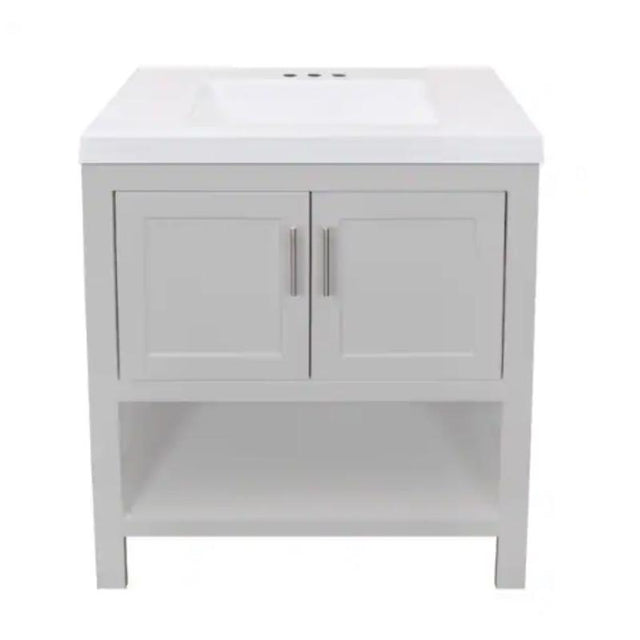 Royal Cabinets Single Gray Bathroom Vanity 30.5 in. W X 19 in. D X 35-1/2 in. H