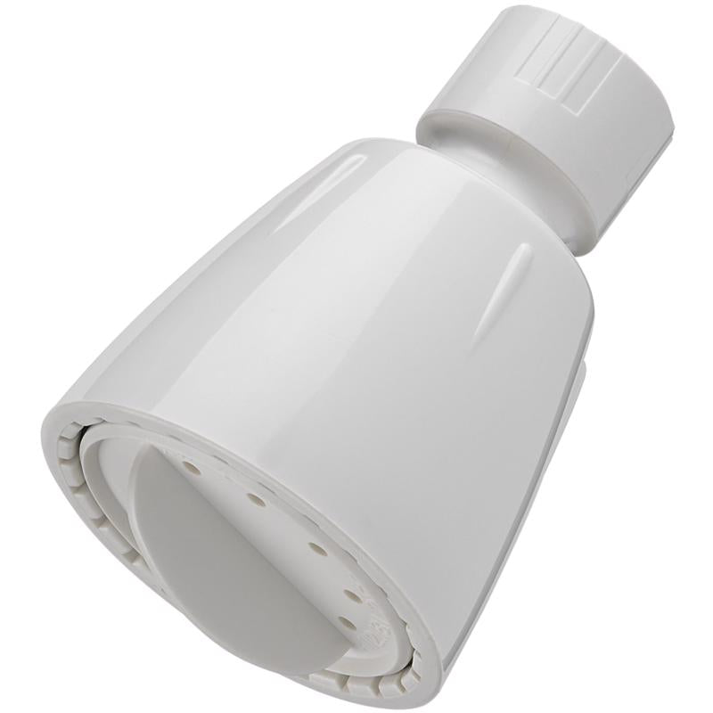 Oakbrook Collection White ABS Plastic 1 settings Wallmount Showerhead 1.8 gpm