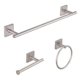 OakBrook Brushed Nickel Black Die Cast Zinc Bath Accessory Set