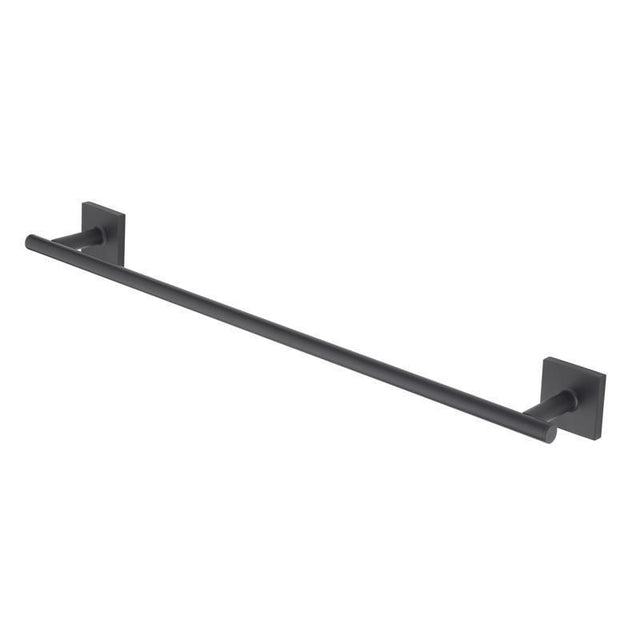 OakBrook Collection Matte Black Towel Bar 18 in. L Die Cast Zinc
