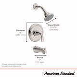 American Standard Cadet 1-Handle Chrome Tub and Shower Trim Kit