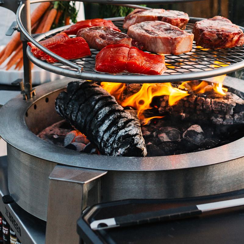Breeo 57 in. W Stainless Steel Round Charcoal/Wood Fire Pit