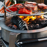 Breeo 57 in. W Stainless Steel Round Charcoal/Wood Fire Pit