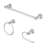 OakBrook Collection Chrome Die Cast Zinc Bath Hardware Set