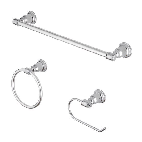 OakBrook Collection Chrome Die Cast Zinc Bath Hardware Set