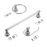 OakBrook Collection Chrome Die Cast Zinc Bath Hardware Set