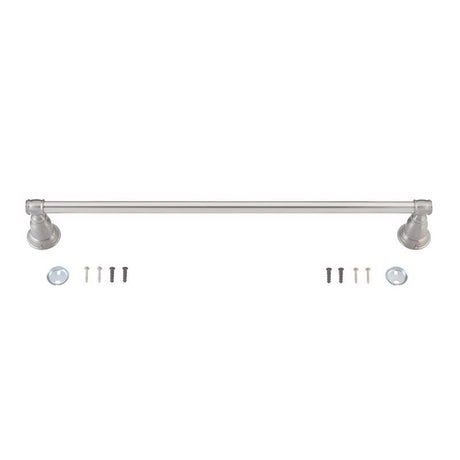 OakBrook Collection Traditional Brushed Nickel Towel Bar 24 in. L Die Cast Zinc