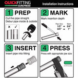 QuickFitting 3/4 in. Press in. X 3/4 in. D Press in. Copper Tee