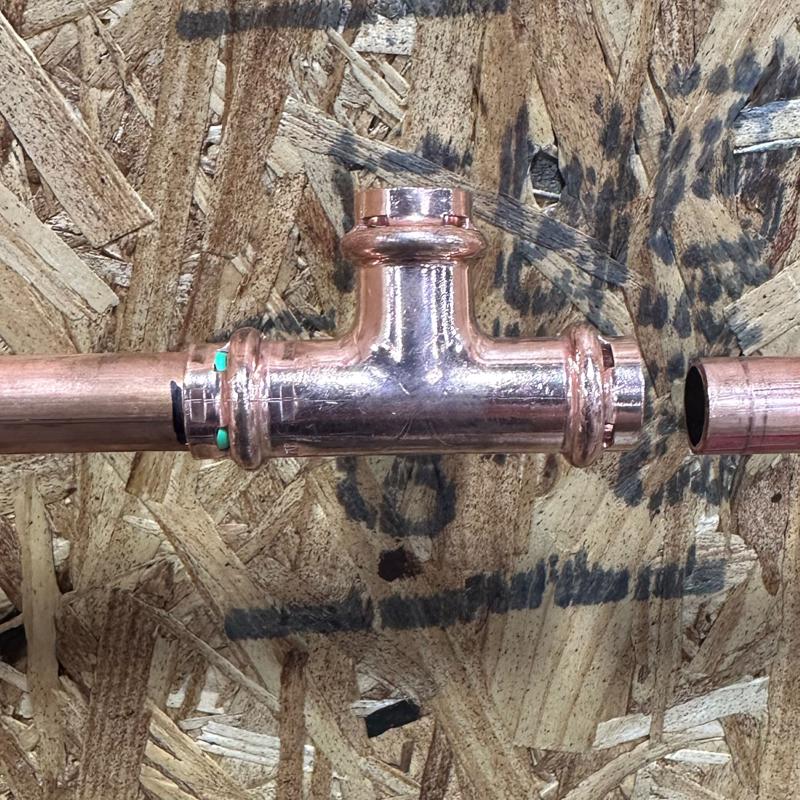 QuickFitting 1/2 in. Press in. X 1/2 in. D Press in. Copper Tee
