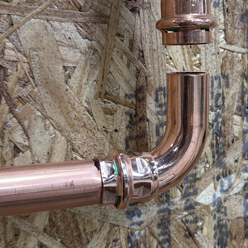 QuickFitting 1/2 in. FTG in. X 1/2 in. D Press in. Copper 90 Degree Street Elbow