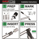 QuickFitting 1/2 in. FTG in. X 1/2 in. D Press in. Copper 90 Degree Street Elbow