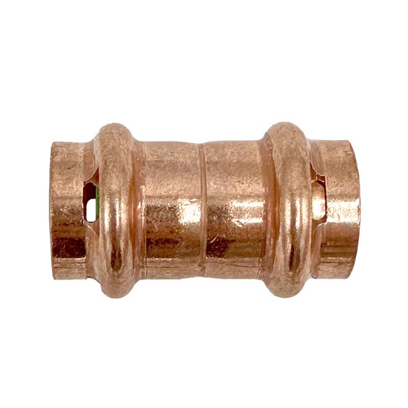 QuickFitting 1/2 in. Press in. X 1/2 in. D Press in. Copper Coupling with Stop