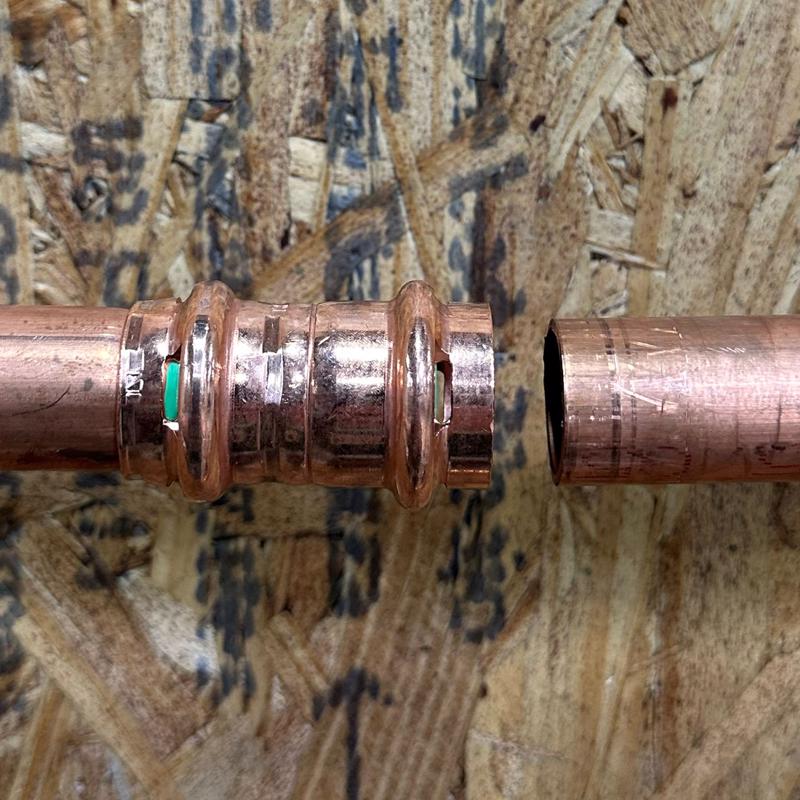 QuickFitting 1/2 in. Press in. X 1/2 in. D Press in. Copper Coupling with Stop