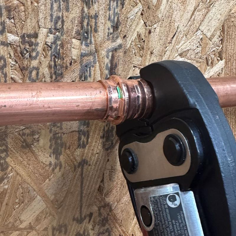QuickFitting 1/2 in. Press in. X 1/2 in. D Press in. Copper Coupling with Stop