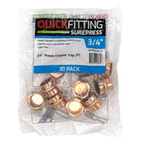 QuickFitting 3/4 in. Press in. Cap each Copper Cap