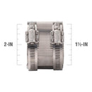 Proline BK Products 2 in. Hub Sizes X 1-1/2 in. D Hub Sizes Neoprene/Stainless Steel No Hub Coupling