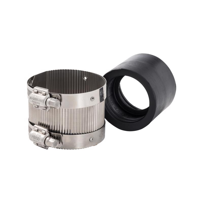 Proline BK Proucts 3 in. Hub Sizes X 3 in. D Hub Sizes Neoprene/Stainless Steel No Hub Coupling 1 pk