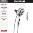 Delta Chrome ABS Plastic 6 settings Handheld Showerhead 1.75 gpm