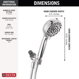 Delta Chrome Plastic 6 settings Handheld Showerhead 1.75 gpm